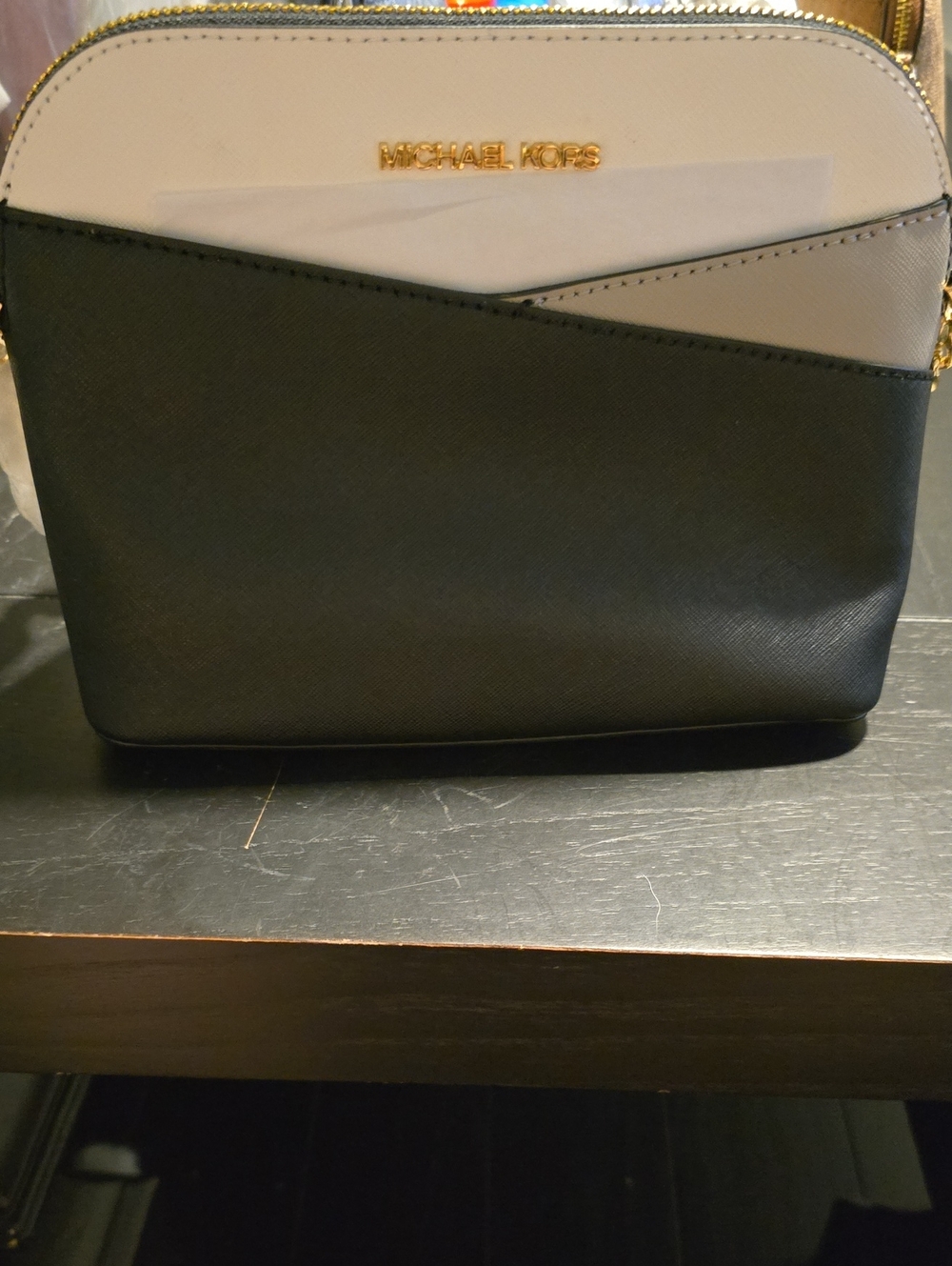 NWT Black Multi Colorblock Dome Crossbody Bag